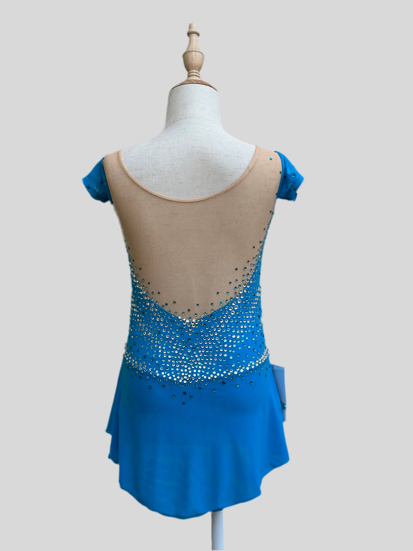 Blue figure skating competition dress