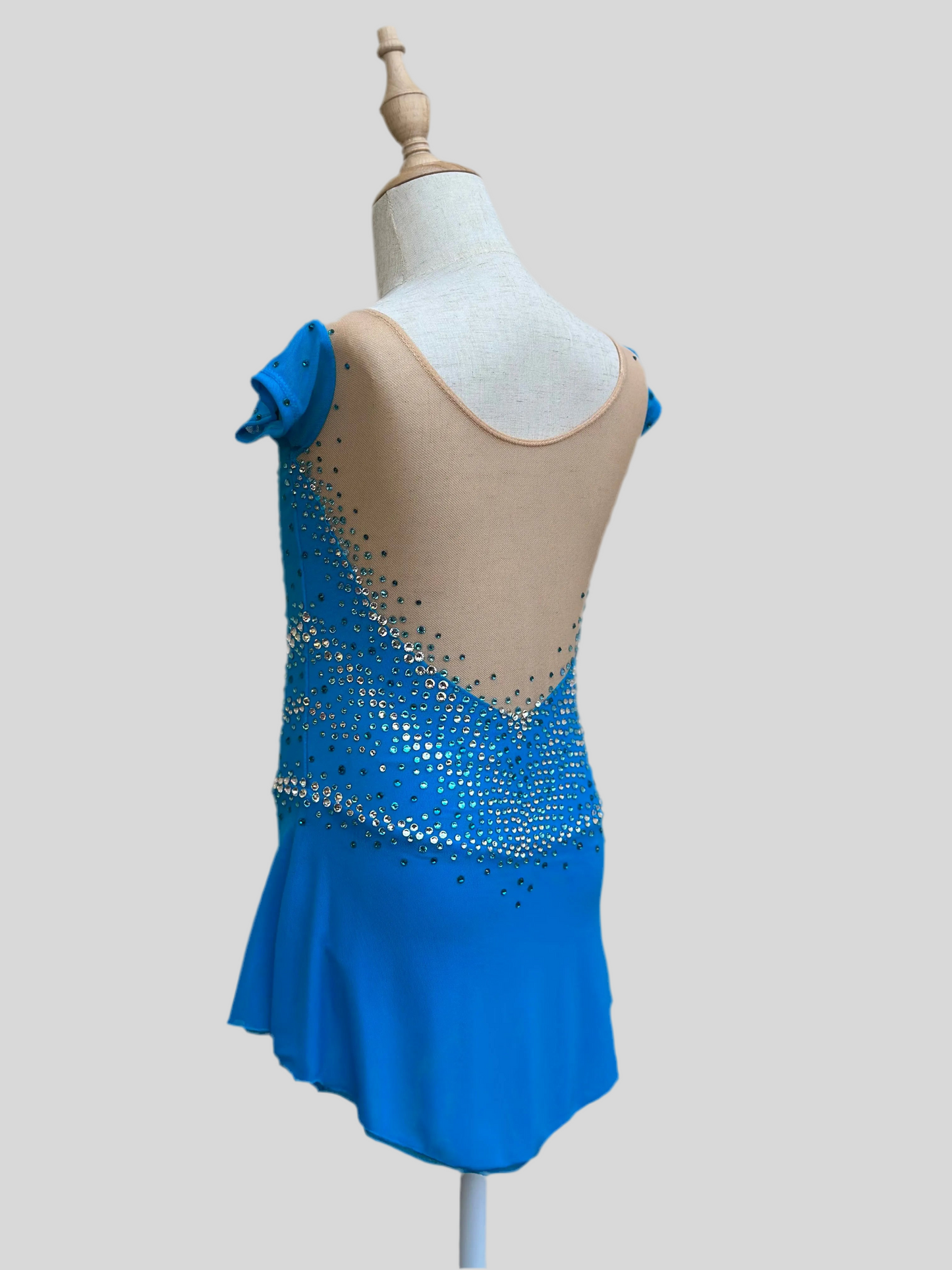 Blue figure skating competition dress