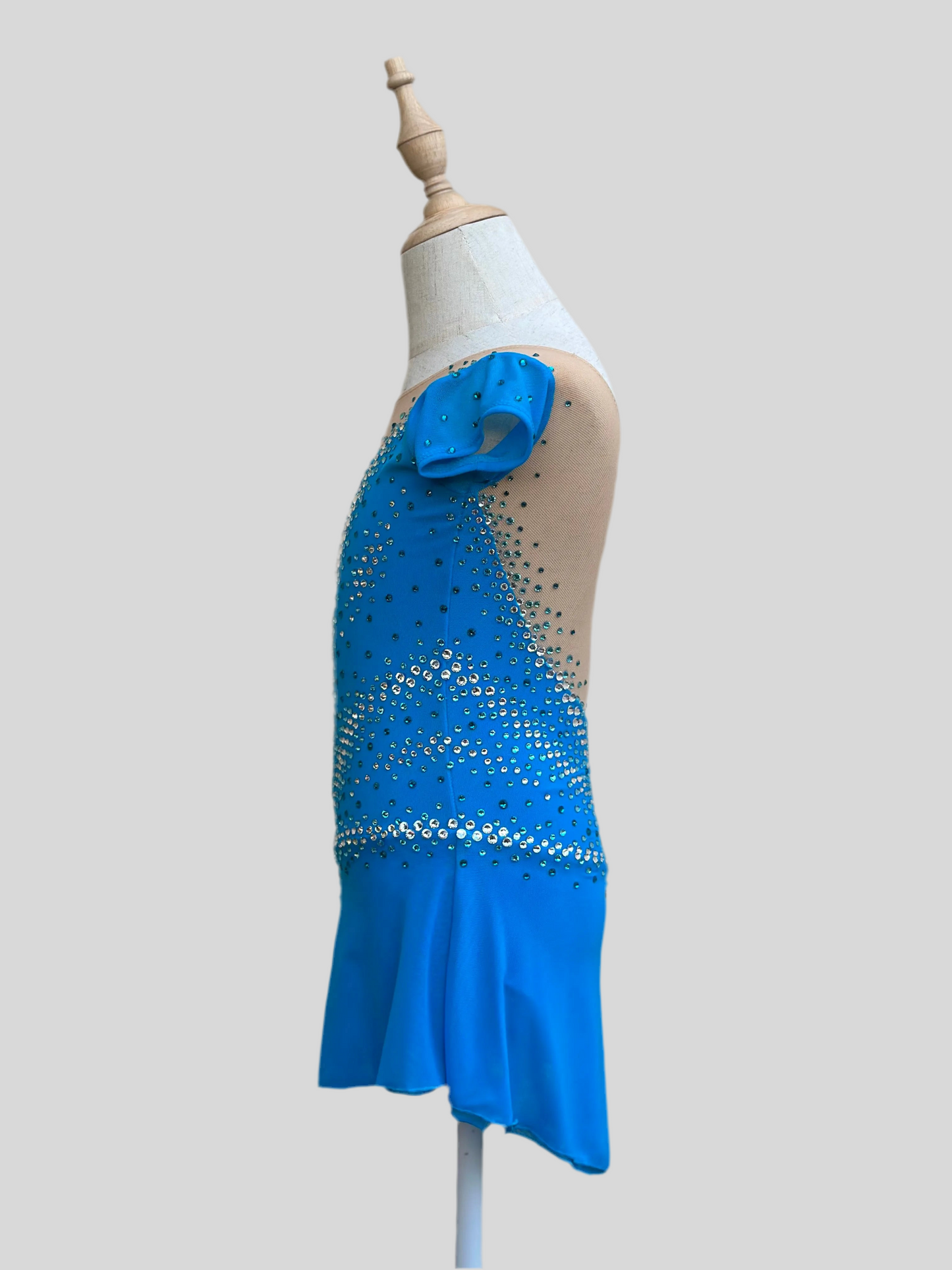 blue figure skating dress Blue figure skating competition dress – Errian Design Icewear