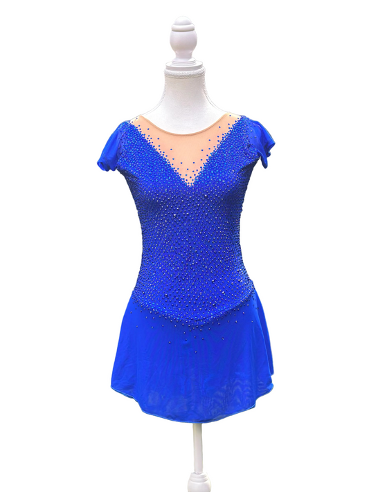 Royal Blue Figure Skating Dress | Crystal Competition Dress